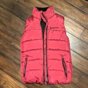 Dark Red puffer vest, Size Small